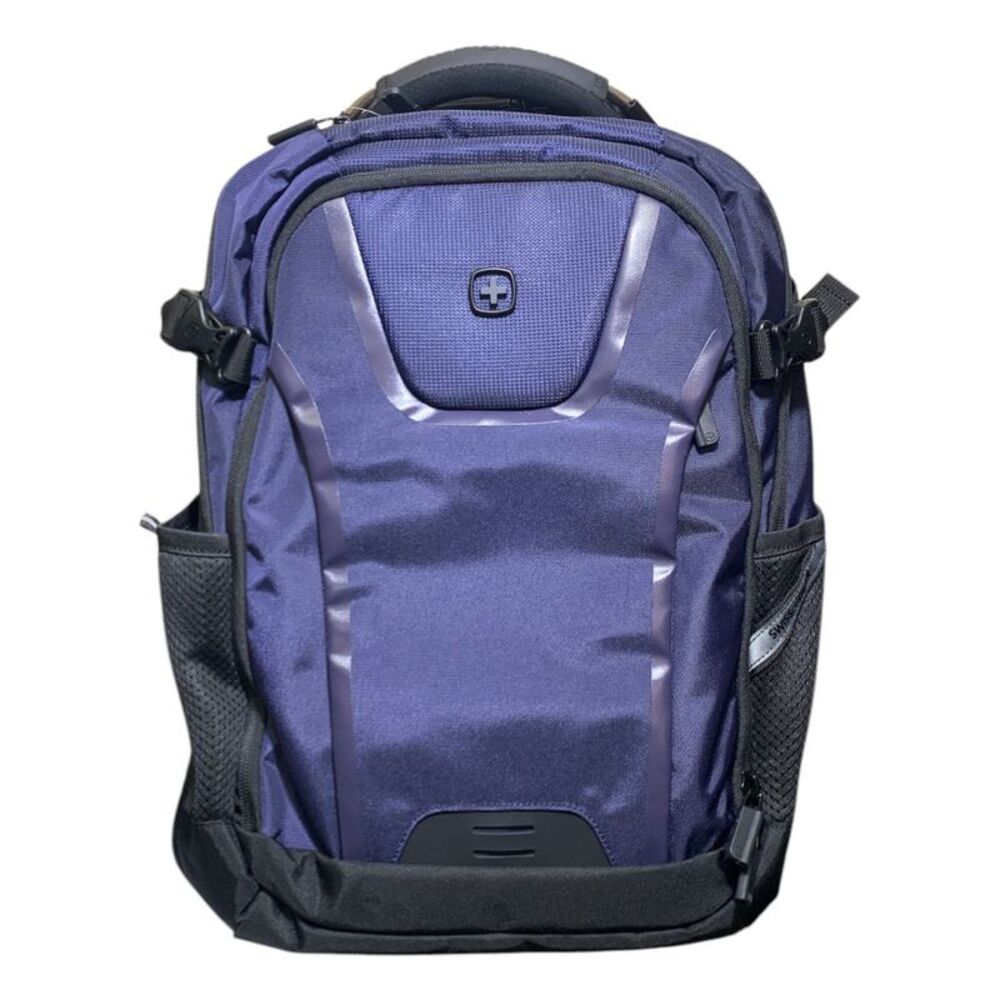 Midnight Blue - Swissgear 600D Woven Polyester Backpack with Padded Laptop Compa